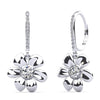 Floral Diamond Drop Earrings- Choice of Lab or Natural Diamonds -.35ct to 1.14ct TW - Lab or Natural Diamond Earrings