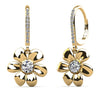 Floral Diamond Drop Earrings- Choice of Lab or Natural Diamonds -.35ct to 1.14ct TW - Lab or Natural Diamond Earrings