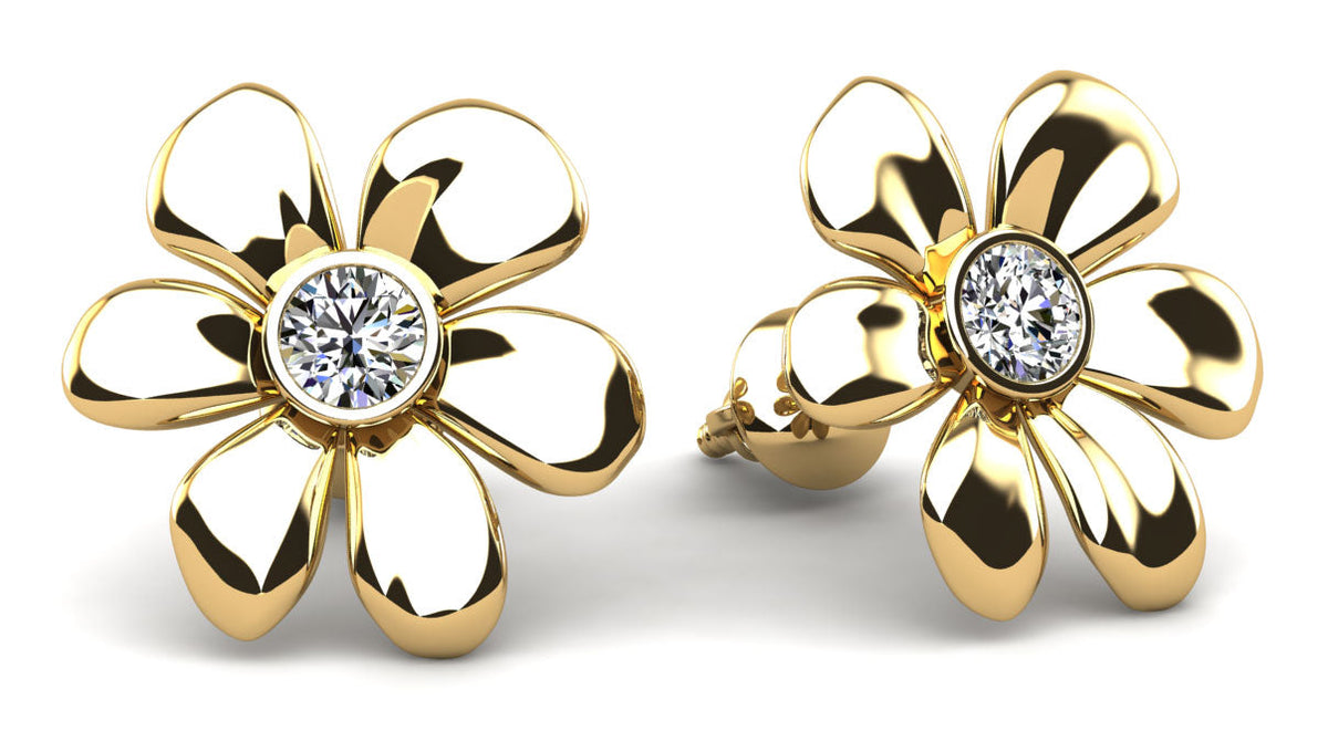 Floral Diamond Studs – view 3 of 3