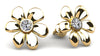 Floral Diamond Studs- Choice of Lab or Natural Diamonds -.12ct to.57ct TW - Lab or Natural Diamond Earrings