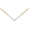 Graduated V-Neck Diamond Necklace -Avaialble in 2.42ct - Lab Diamond Tennis Necklace