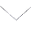 Graduated V-Neck Diamond Necklace -Avaialble in 2.42ct - Lab Diamond Tennis Necklace