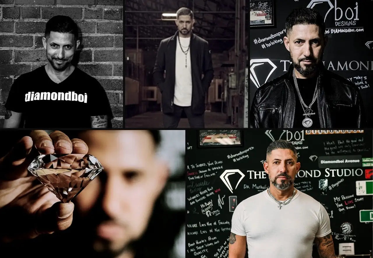 The evolution of diamondboi: five portraits of founder Nuno Rocha from the first diamondboi tee to The Diamond Studio today