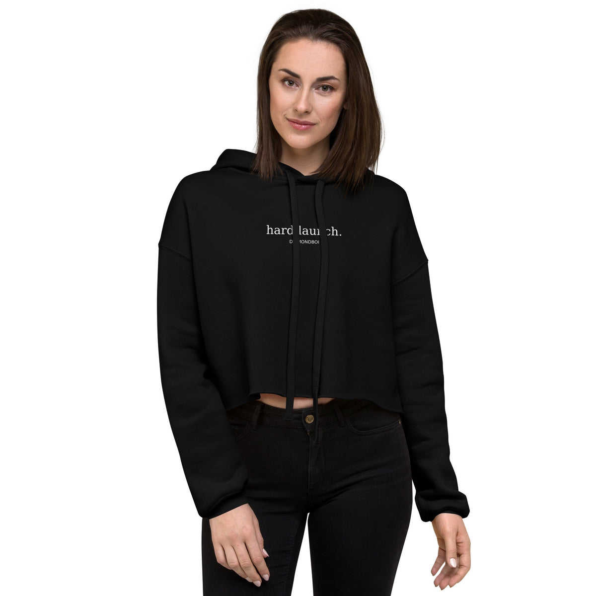 "Hard Launch" Crop Hoodie – view 1 of 20