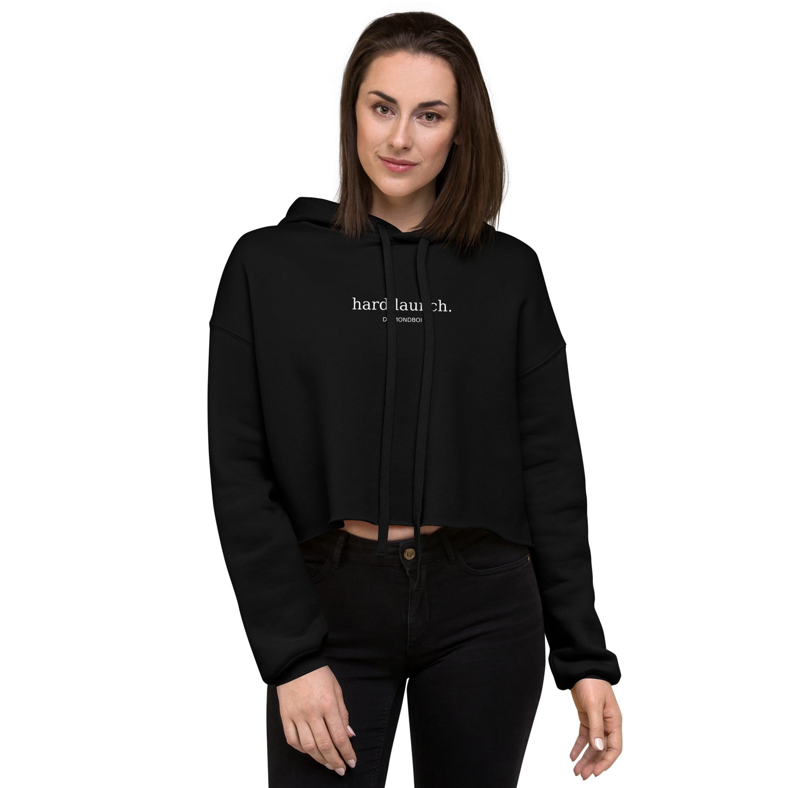 "Hard Launch" Crop Hoodie – view 1 of 20