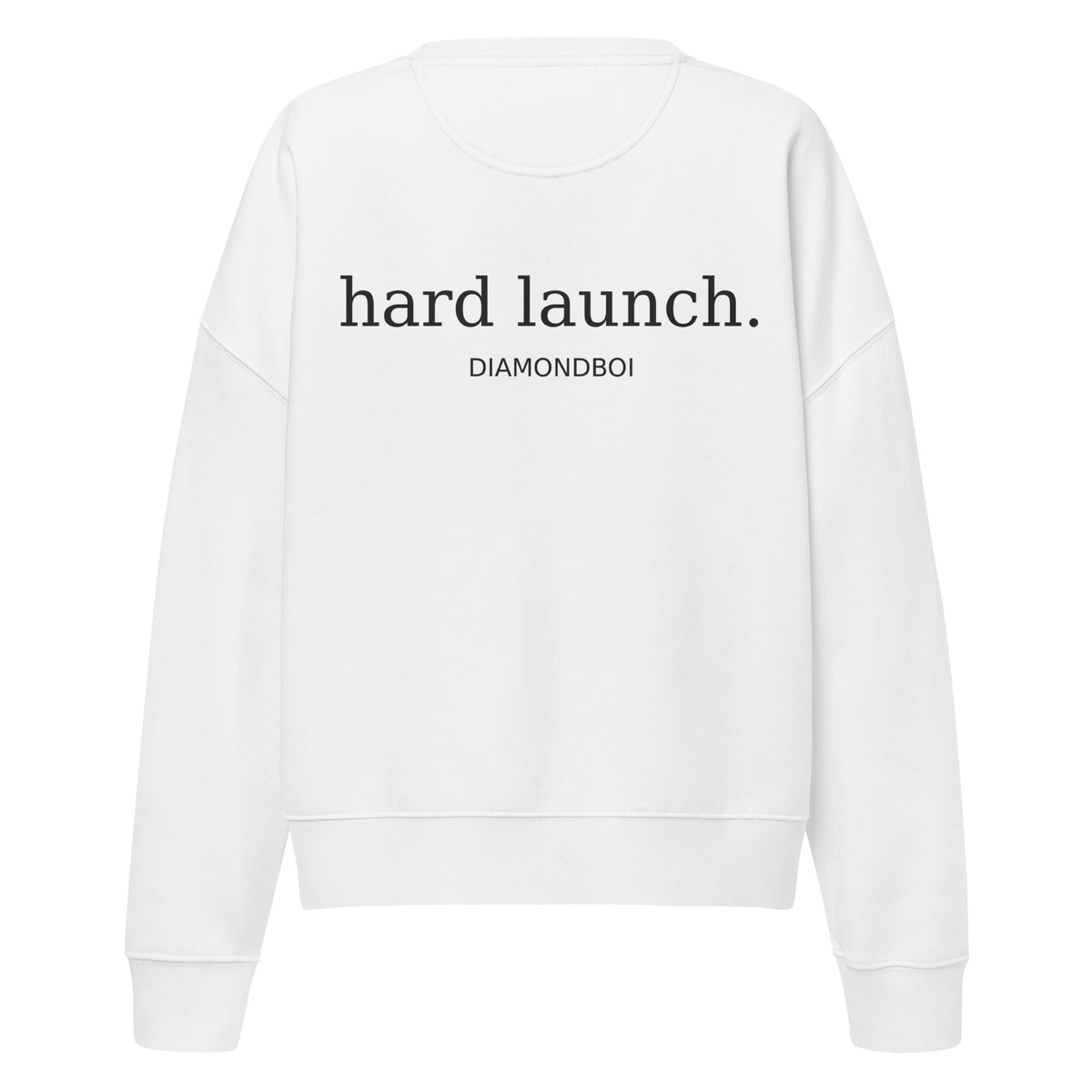"hard launch" Women’s organic crew neck sweatshirt – view 6 of 10