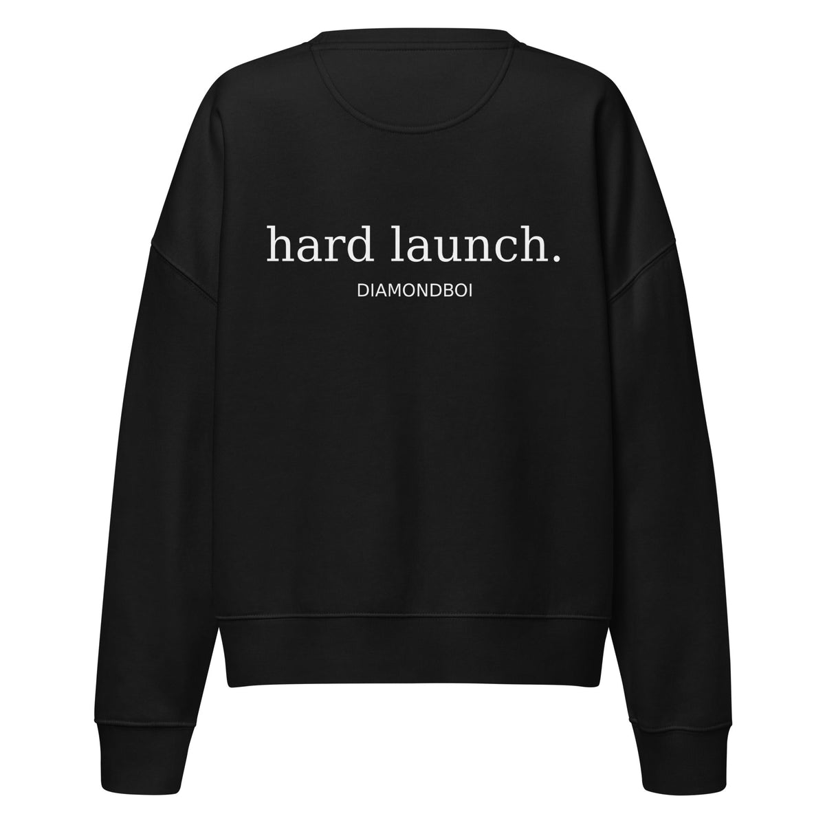 "hard launch" Women’s organic crew neck sweatshirt – view 1 of 5
