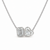 Heart and Emerald Toi Et Moi Necklace – view 3 of 3