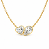 Heart and Pear Trois Et Moi Necklace | 2.00ct TW - Lab Diamond Necklace