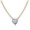Heart Diamond Solitaire Pendant - Available in.25ct to 2.00ct - Lab Natural Necklace