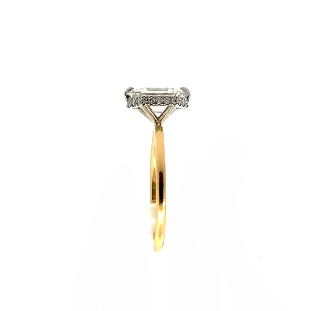 Hexagon Cut Lab Diamond Wrap Around Reverse Halo Design- Choice of 1.00ct / 1.50ct / 2.00ct or 2.50ct Centre Diamond