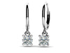 Lab Diamond Classic Four Prong Diamond Drop Earrings- Choice of White Gold or Yellow Gold -.24ct to 2.00ct Total Weight