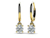 Lab Diamond Classic Four Prong Diamond Drop Earrings- Choice of White Gold or Yellow Gold -.24ct to 2.00ct Total Weight