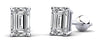 Lab Diamond Emerald Cut Stud Earrings - Choice of White Gold or Yellow Gold-.50ct to 2.00ct Total Weight - Lab Diamond