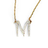 Lab Diamond Initial Pendant - Choice of White Gold / Yellow Gold or Rose Gold - Lab Diamond Necklace