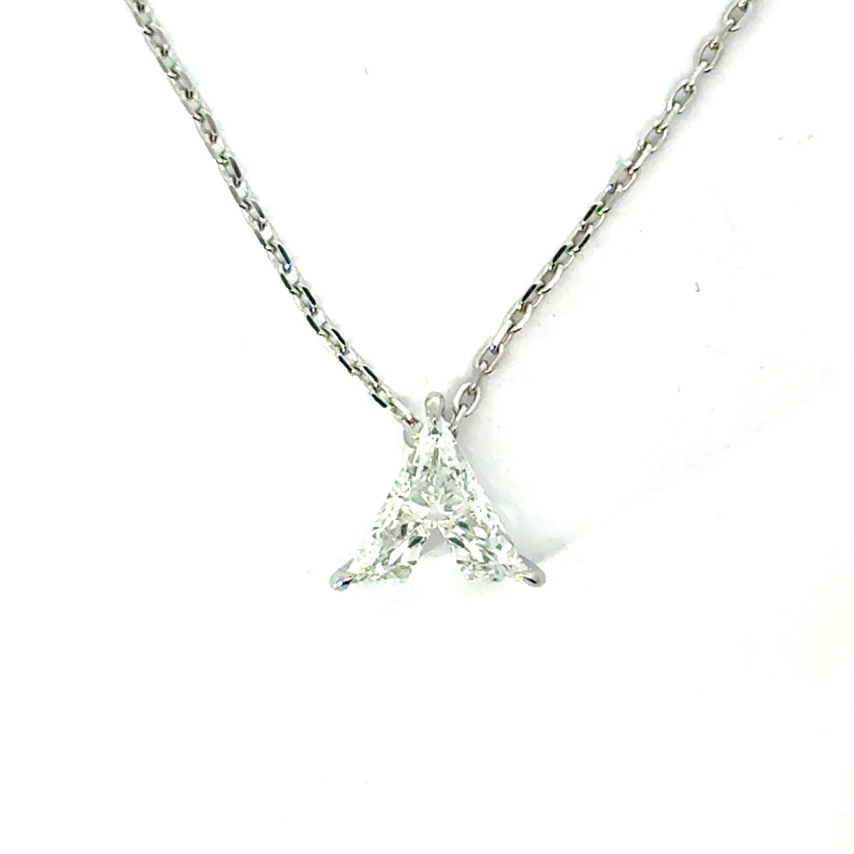 Lab Diamond Initial Pendant - Choice of White Gold / Yellow Gold or Rose Gold - Lab Diamond Necklace