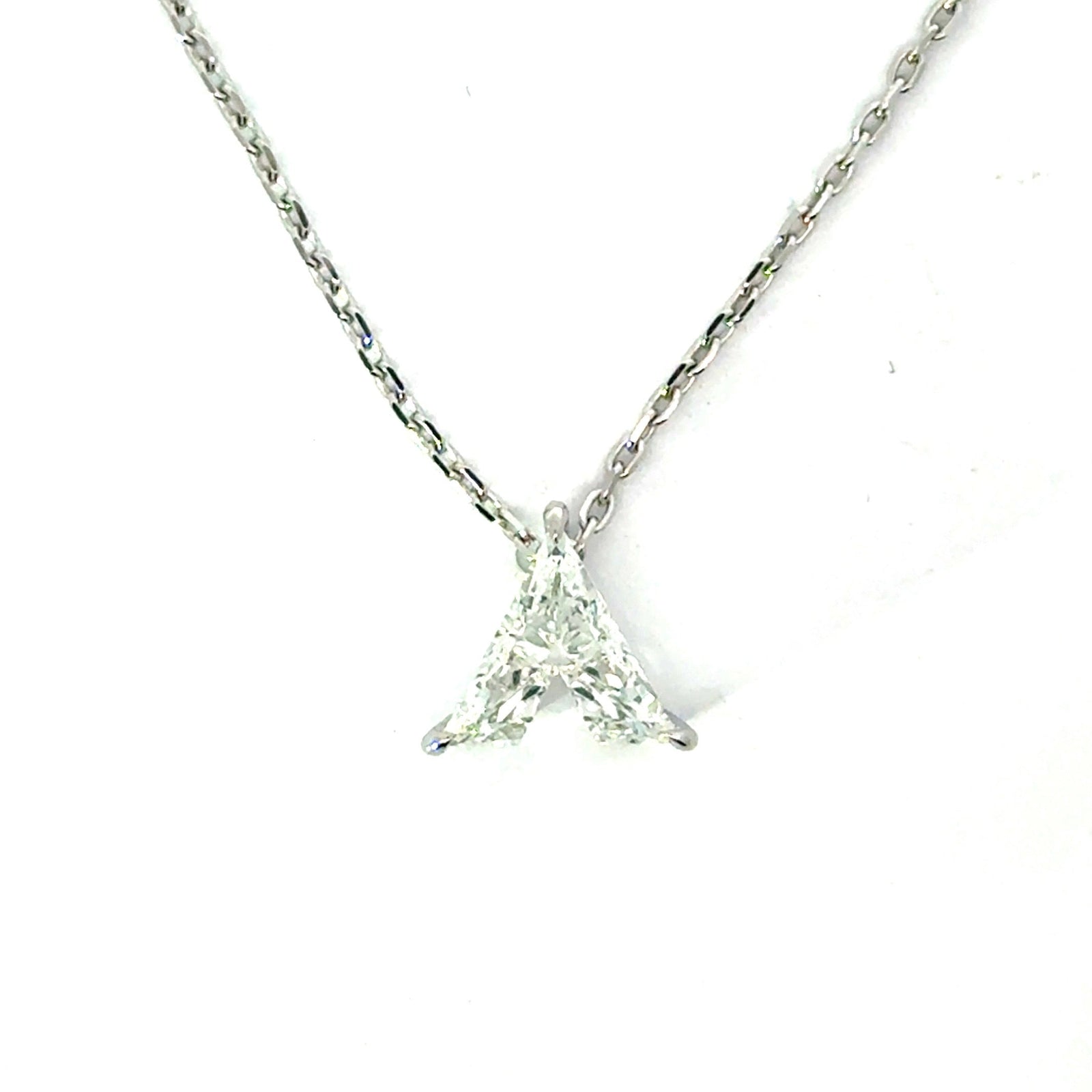 Lab Diamond Initial Pendant - Choice of White Gold / Yellow Gold or Rose Gold - Lab Diamond Necklace