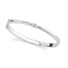 Lab Diamond Single Shiny Diamond Bangle Bracelet- Choice of White Gold or Yellow Gold -.50ct to 1.00ct - Lab Diamond