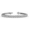 Round diamond tennis bracelet in 18k white gold – full length view