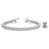 Diamond tennis bracelet in 18k white gold with box clasp