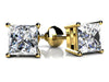 Lab Princess Cut Diamond Stud Earrings - Choice of White Gold or Yellow Gold-.75ct to 2.00ct Total - Lab Diamond Stud