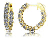 Lab Round Diamond Hoop Earrings - 1.12ct to 3.52ct Total Weight - Choice of White or Yellow Gold - Lab Hoop Earrings