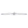 Lab Solitaire Brilliant Round Diamond Adjustable Bracelet- Choice of White Gold or Yellow Gold -.35ct to 1.00ct Total