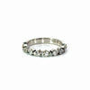 Ladies Baguete and Round Diamond Station Band - Ladies Wedding Bands
