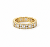 Ladies Bezel Emerald & Round Station Band – view 1 of 4