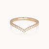 Ladies Chevron Diamond Band - Ladies Wedding Bands