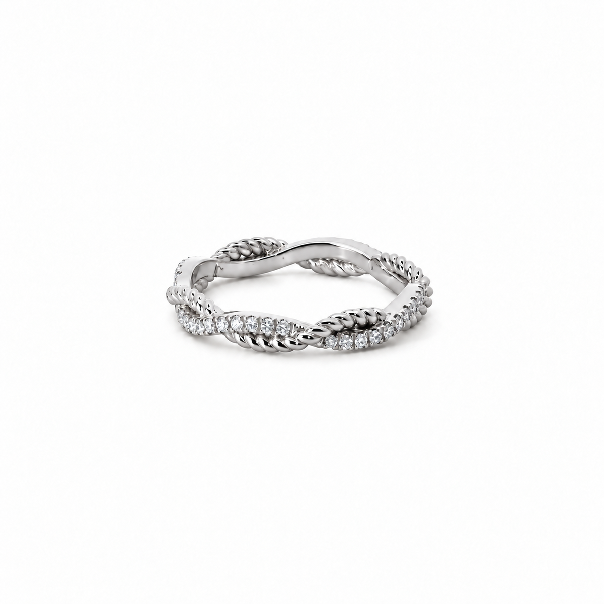 Ladies Diamond & Bead Braided Band – view 2 of 2