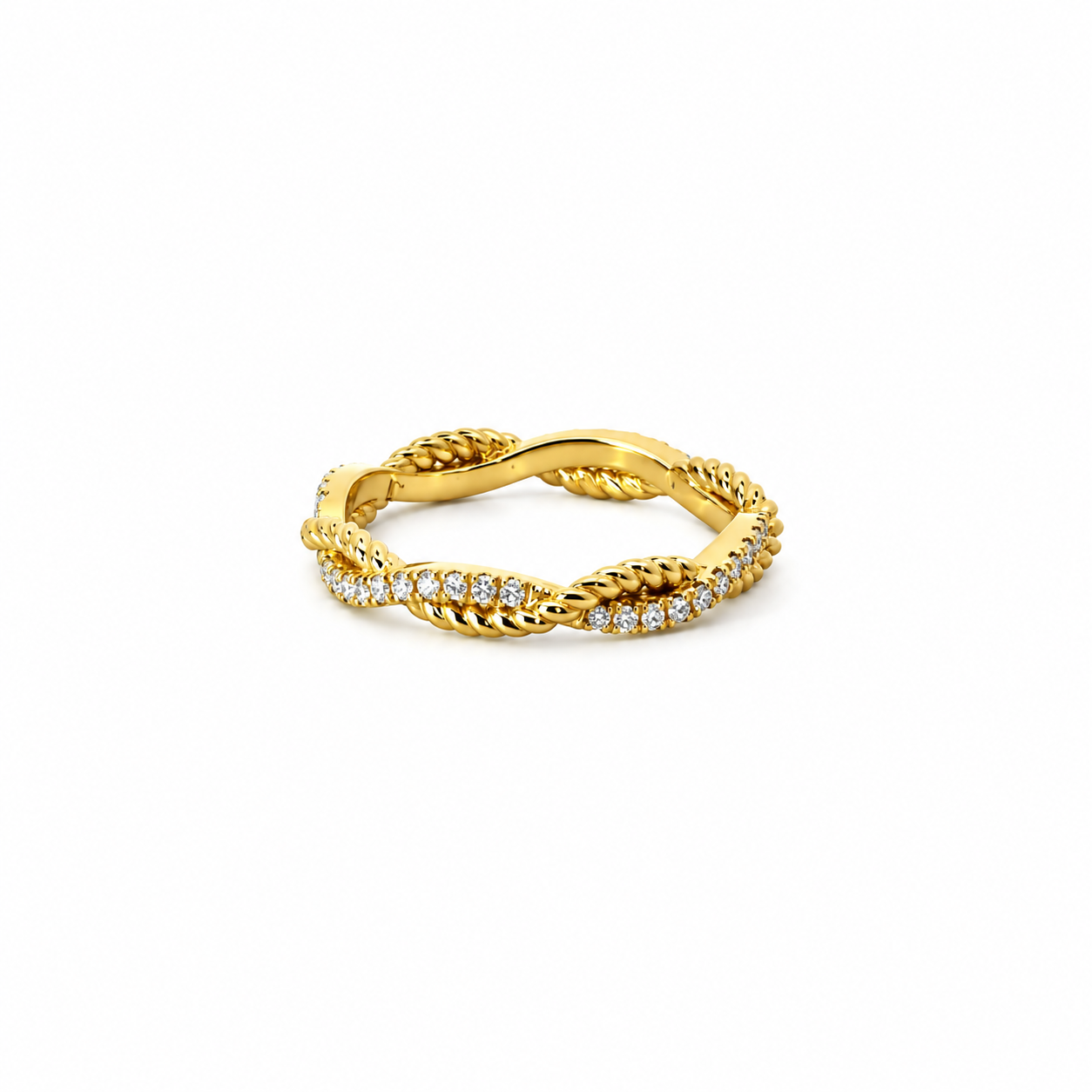 Ladies Diamond & Bead Braided Band – view 1 of 2