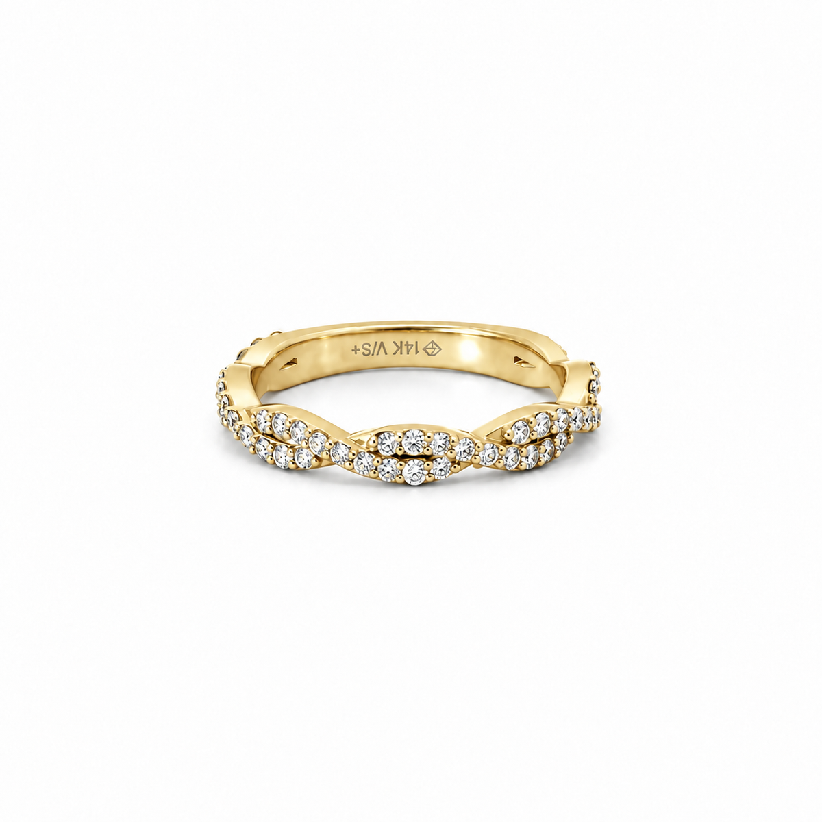 Ladies Diamond Braided Band – view 2 of 3