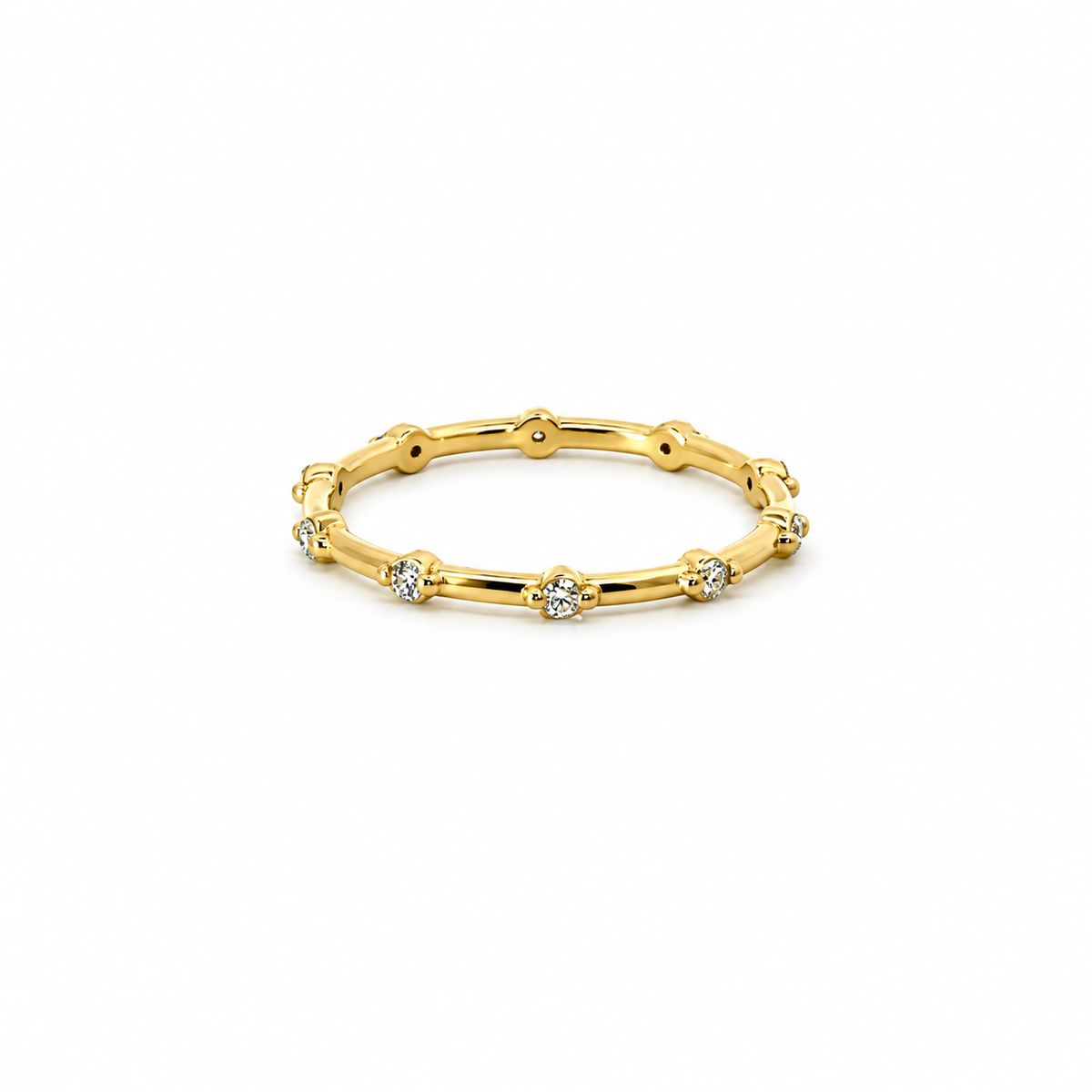 Ladies Diamond Spaced Out Band – view 1 of 2