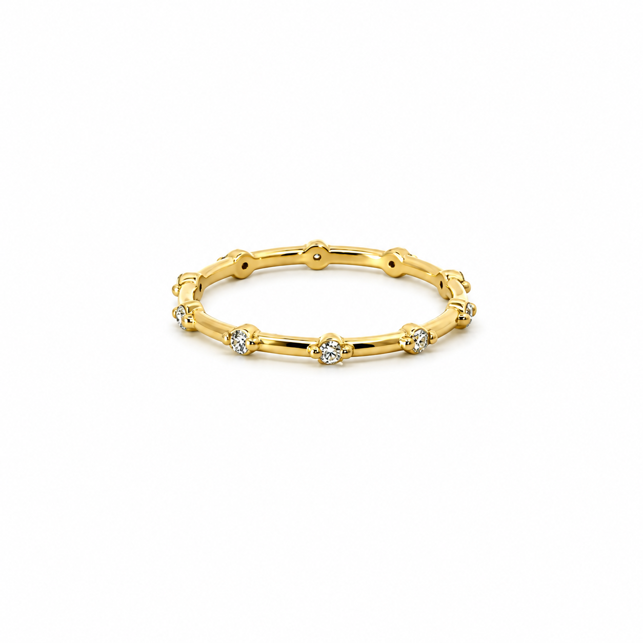 Ladies Diamond Spaced Out Band – view 1 of 2