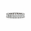 Ladies Emerald & Radiant Cut Eternity Band - Lab / Natural Eternity Band