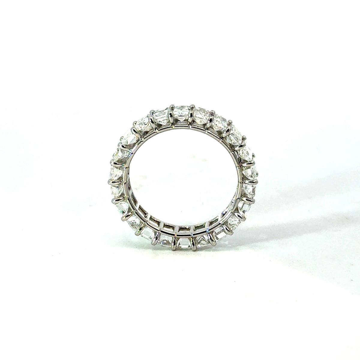 Ladies Emerald & Radiant Cut Eternity Band – view 3 of 3