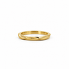 Ladies flowing ribbon milgrain plain gold wedding band – view 1 of 3