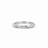 Ladies flowing ribbon milgrain plain gold wedding band – view 2 of 3