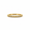 Ladies gold bead and round diamond trio wedding band, 1.00MM diamonds, .075ct TW – view 1 of 3