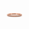 Ladies gold bead and round diamond trio wedding band, 1.00MM diamonds, .075ct TW – view 2 of 3