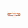 Ladies gold bead and round diamond trio wedding band, 1.50MM diamonds, .225ct TW – view 3 of 3