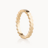 Ladies Hexagon Shape Wedding Band – view 6 of 7