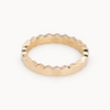 Ladies Hexagon Shape Wedding Band - 14KT Yellow / White or Rose Gold - Ladies Wedding Bands