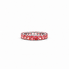 Ladies lab-grown pink diamond radiant cut eternity band, .20ct stones – view 3 of 4