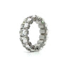 Ladies Large Oval Diamond Eternity Band with Diamond Prongs – view 4 of 4