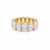 Ladies Large Oval Diamond Eternity Band with Diamond Prongs – view 2 of 4