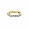 Ladies Large Round Shared Bead Band - Ladies Lab Wedding Bands