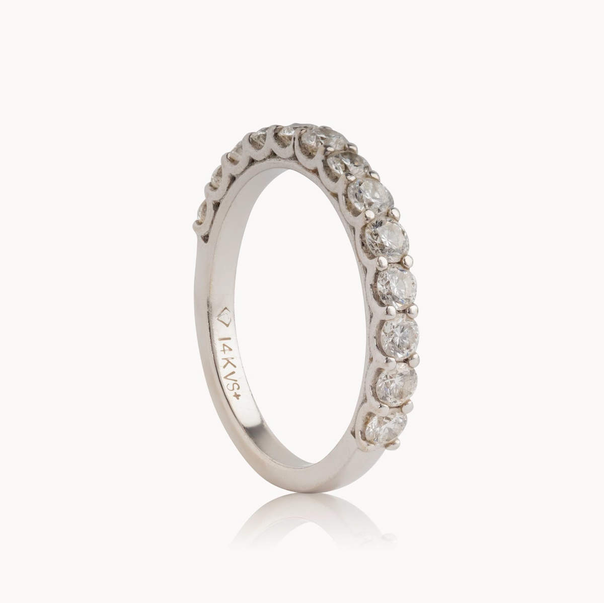 Ladies Large Round U-Shape Band - Ladies Wedding Bands