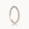 Ladies Marquise & Round Shared Bead Band - Ladies Lab Wedding Bands